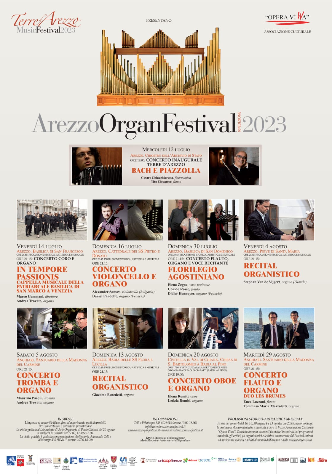 Bach e Piazzola, concerto inaugurale del festival Terre d'Arezzo